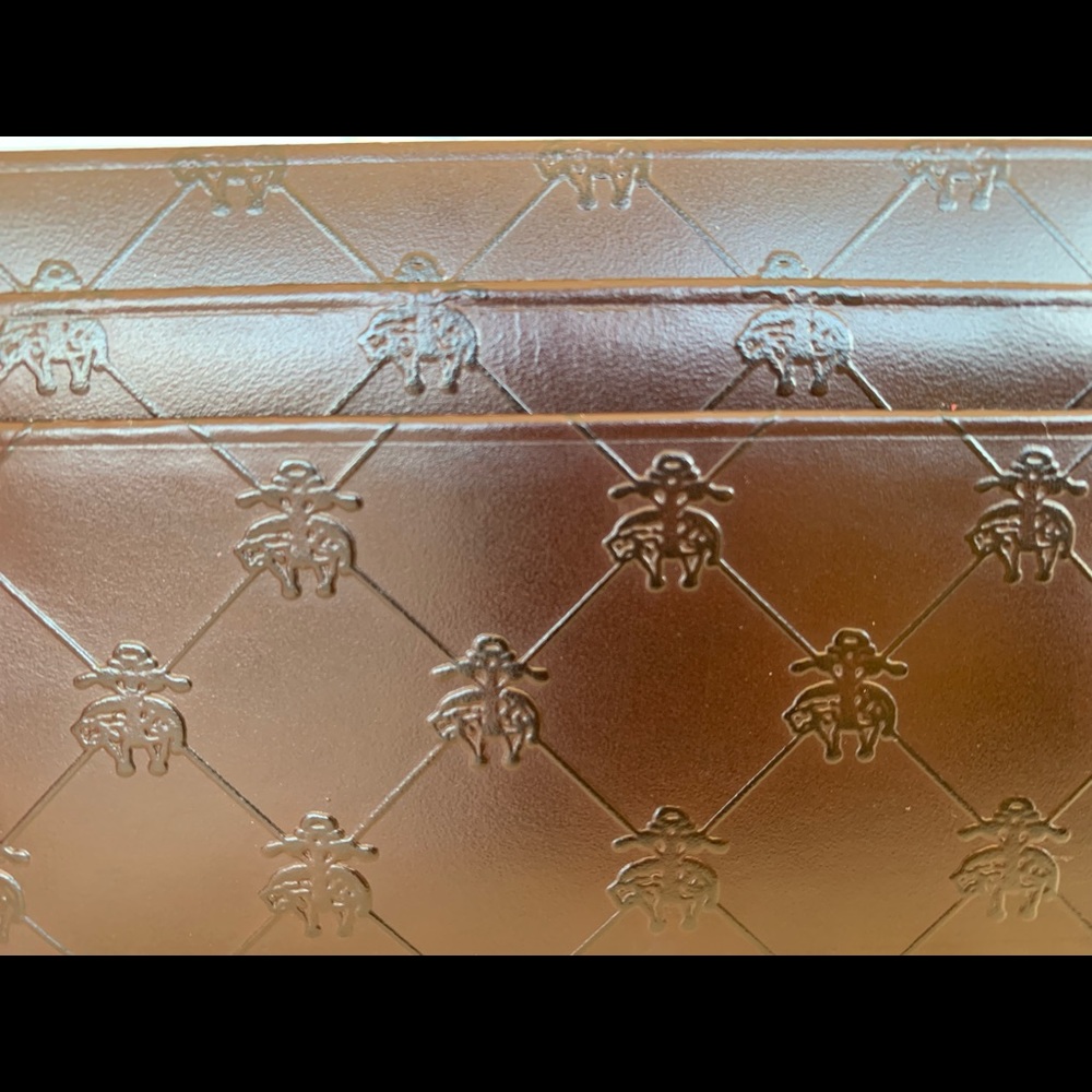 New Genuine Brooks Brothers brown card wallet